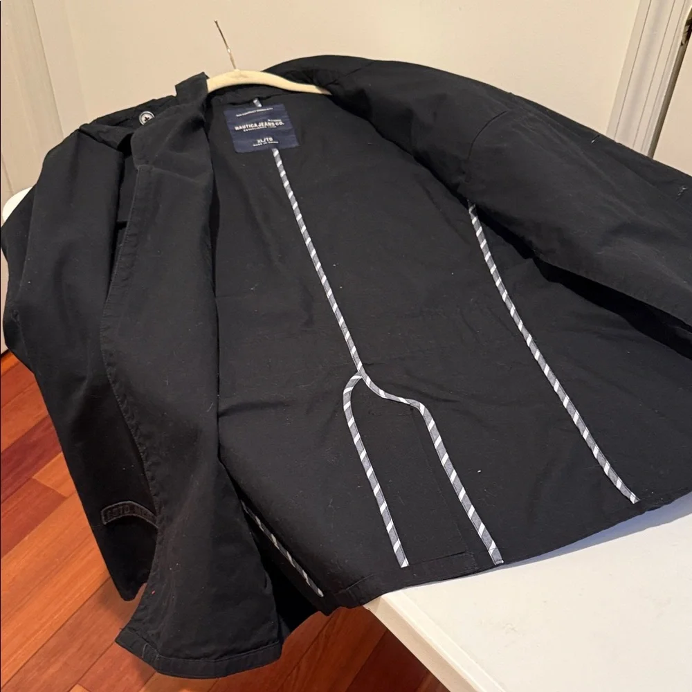 Y2K Men's Jet Black Polished Autumn Fall Patchwork Casual Preppy Minimalist XL